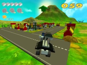 Возможно, наиболее отличительной особенностью LEGO Racers 2 является то, что вместо того, чтобы просто выбирать свой автомобиль и персонажа из фиксированного набора вариантов или модифицировать его с помощью общих настроек тюнинга или окраски, вы на самом деле можете создать свой автомобиль с нуля